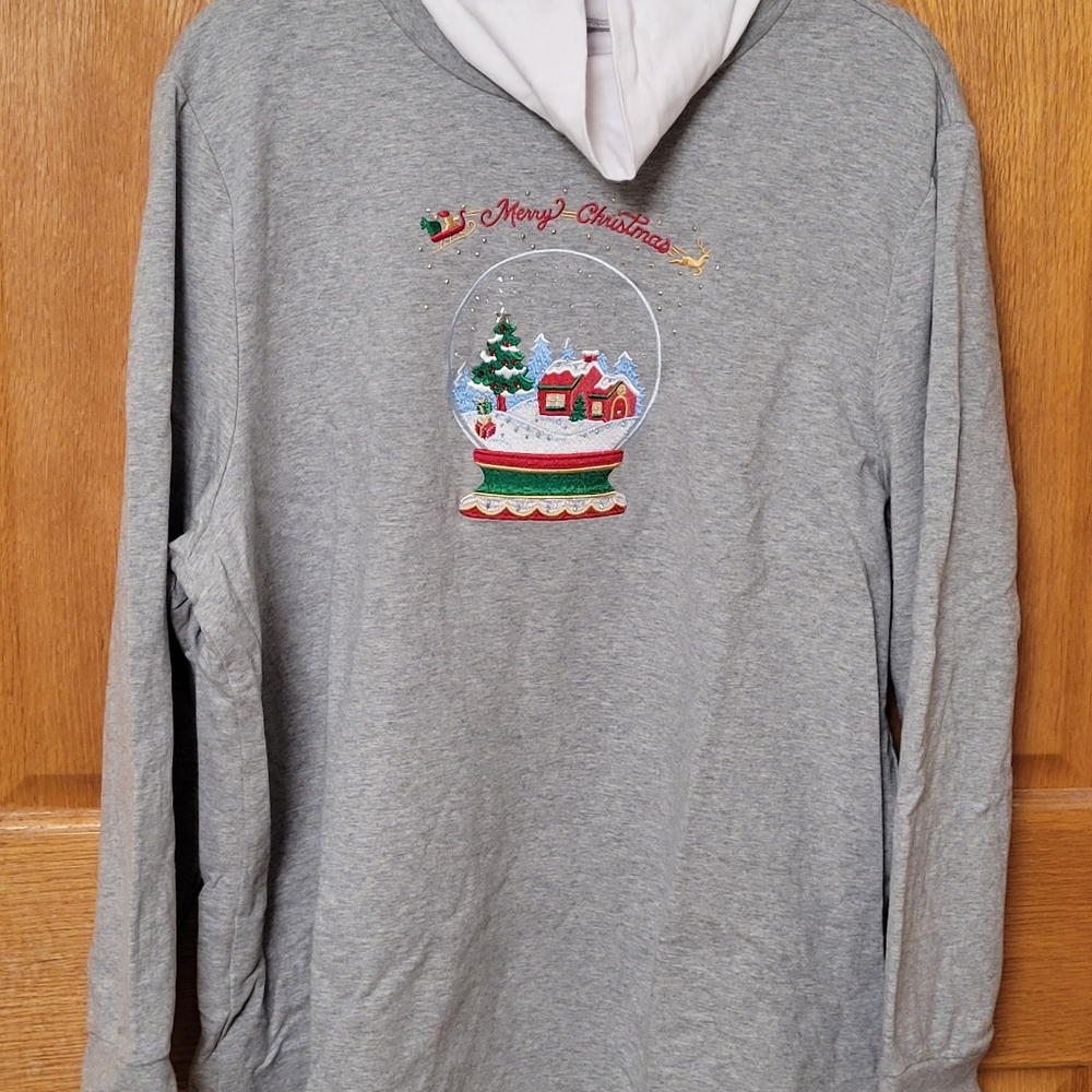 Quacker Factory Holiday French Terry Sweatshirt